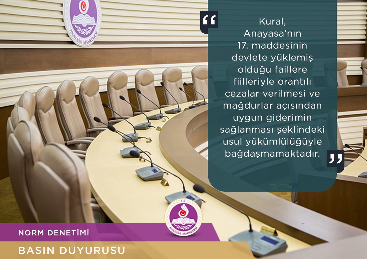 Anayasa Mahkemesi, hükmün açıklanmasının geri bırakılması (HAGB) kurumunu düzenleyen kurala ilişkin iptal davası ve itiraz başvurusunu karara bağladı.
anayasa.gov.tr/tr/haberler/no…