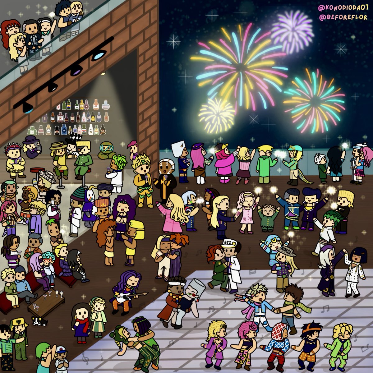 BeforeFlor's tweet image. Happy New Year Jojo fans! 🎆

#jjbafanart