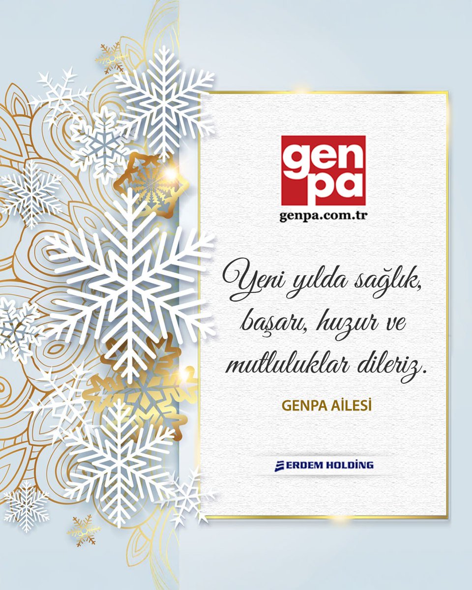 Yeni yılda sağlık, başarı, huzur ve mutluluklar dileriz.❤️

Genpa Ailesi✨