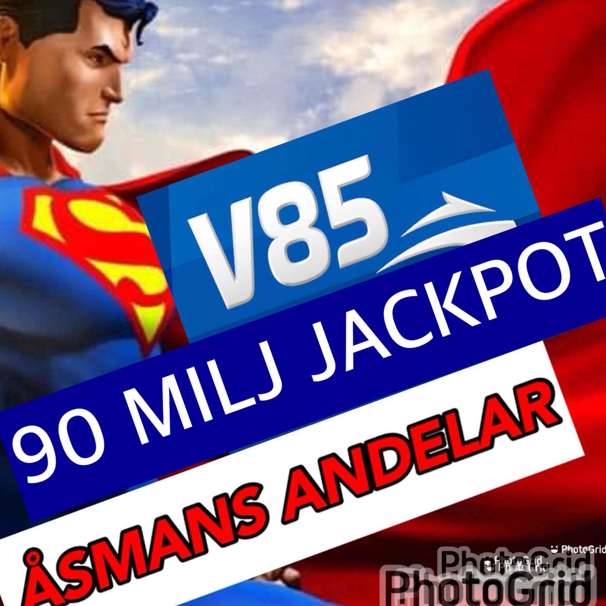 JonasAsman's tweet photo. 🥂🥂90MILJ JACKPOT PÅ V85 KL15.10🥂🥂

ÅSMANS STORA V85⭐️⭐️306kr 13 andelar https://t.co/Tv9FjDaewg

ÅSMANS TRIPPEL⭐️116kr 10 andelar https://t.co/joevxqFohK

ÅSMANS PAPPA⭐️⭐️⭐️100kr 20 andelar https://t.co/unZjo3nHK4 https://t.co/oC7CbRV0qY