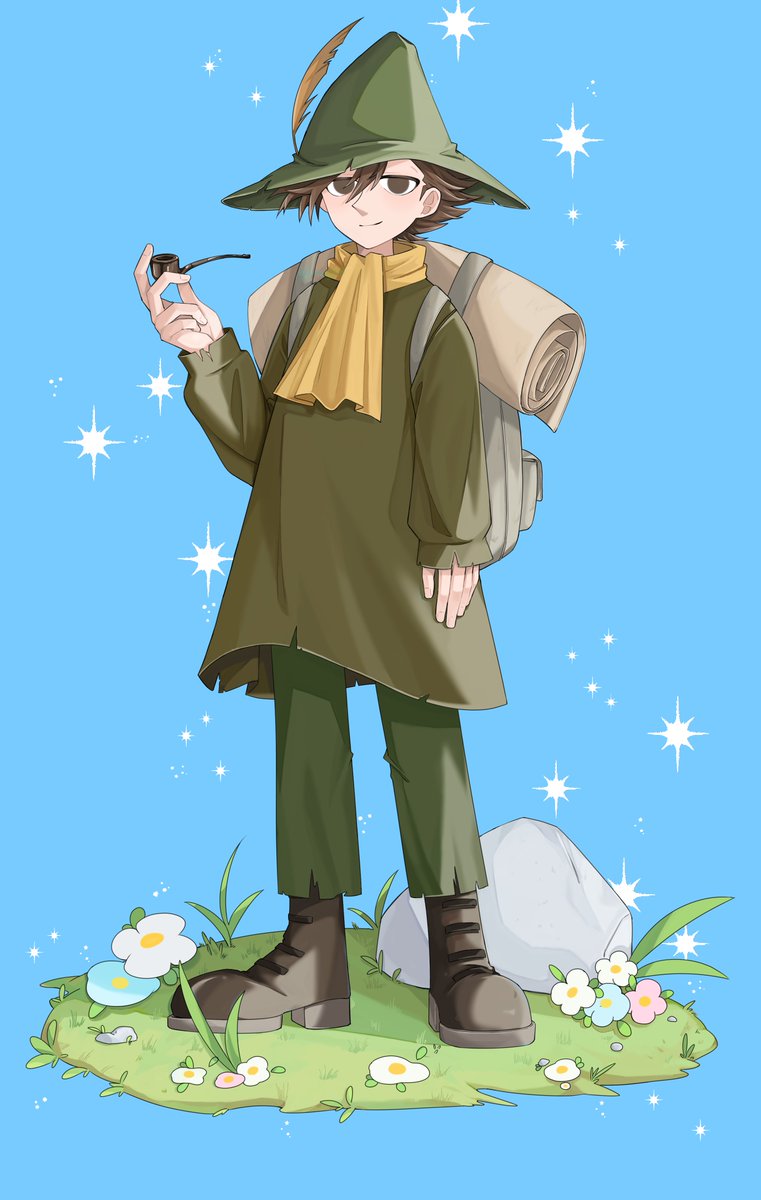 gozengo5's tweet photo. 書き納めスナフキン～🌱
スナフキンのカラーバランス難しい

来年もまったりお絵描きしたい https://t.co/JxbEFXTHDY