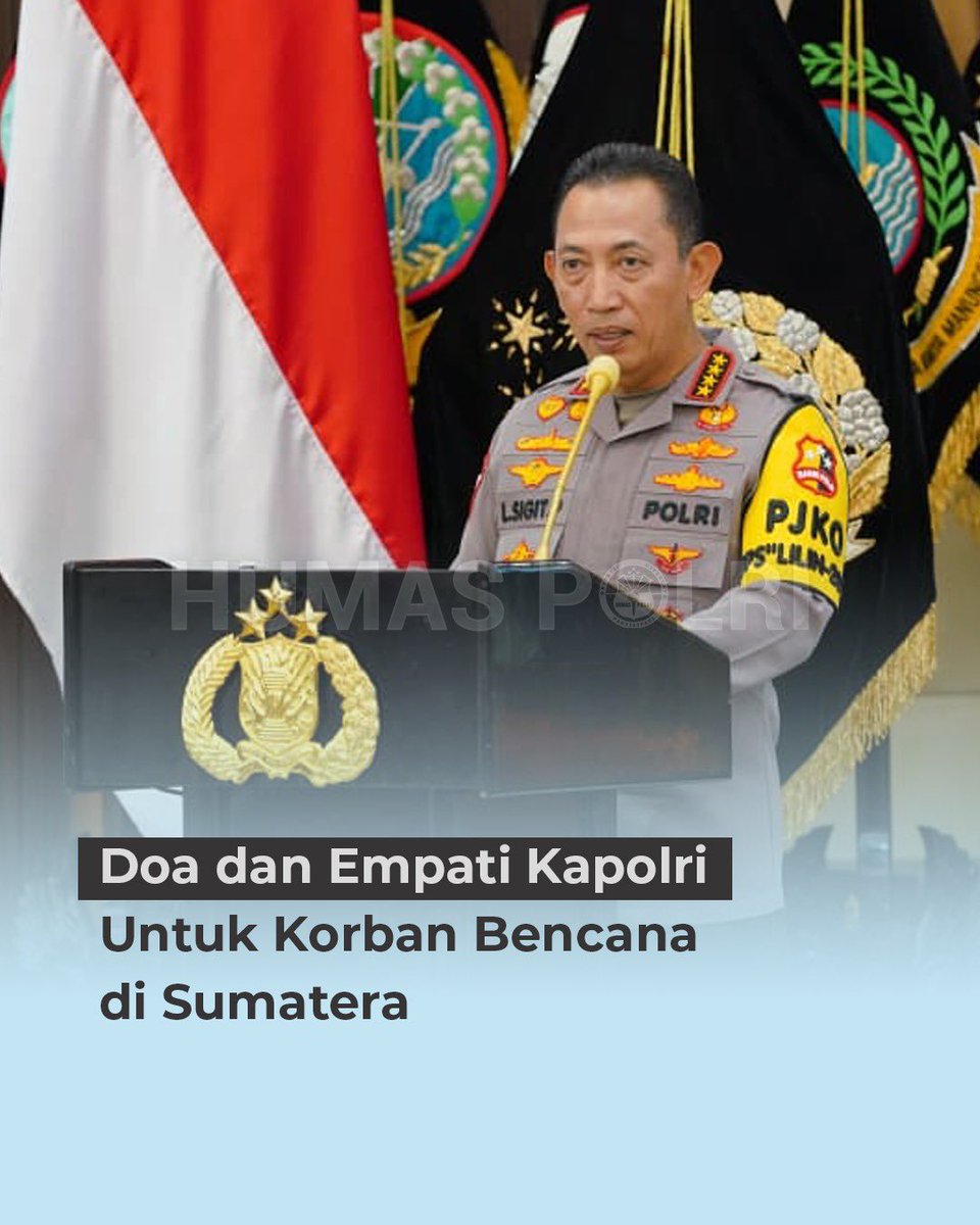 Kapolri, Jenderal Polisi Drs. Listyo Sigit Prabowo, M. Si., mengawali Rilis Akhir Tahun 2025 dengan mendoakan para korban bencana alam yang terjadi di sejumlah wilayah Sumatera. “Dalam kesempatan ini kami mengajak kita semua untuk bersama-sama mengheningkan cipta, khususnya