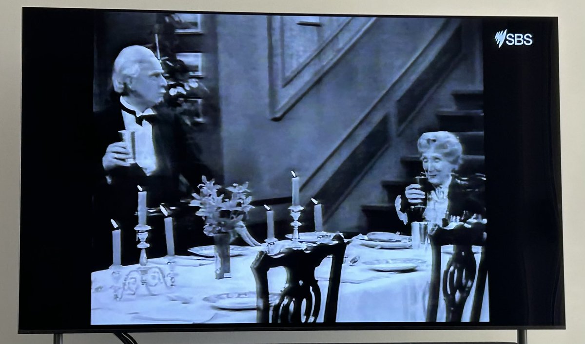 Dinner for One on SBS again.
Used to watch it every year with my wonderful old next-door neighbour. He’s long gone but we still watch it in his honour. Hope they never stop showing it.