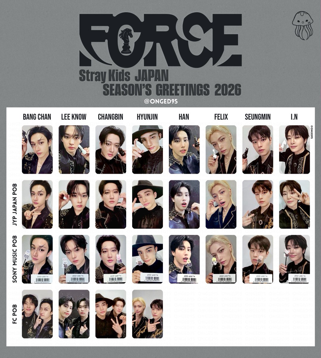 FORCE シーグリ 2026 JYP サイン チェキ stray kids FORCE シーグリ 2026 JYP サイン チェキ stray kids Stray Kids