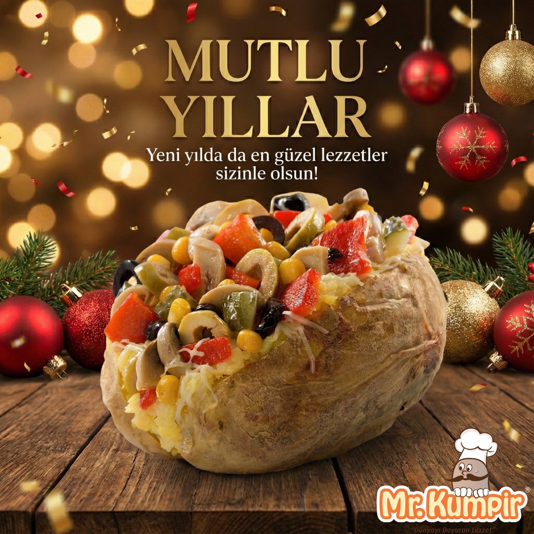 Yeni yılınız, kumpirimiz kadar 'bol malzemeli', sıcacık ve sürprizlerle dolu geçsin! 🎄🥔🧈🧀

Mutlu Yıllar! ✨✨✨

#MutluYıllar #Hoşgeldin2026 #Yılbaşı #MrKumpir #Kumpir #YeniYılMesajı #LezzetDoluYıllar #happynewyear