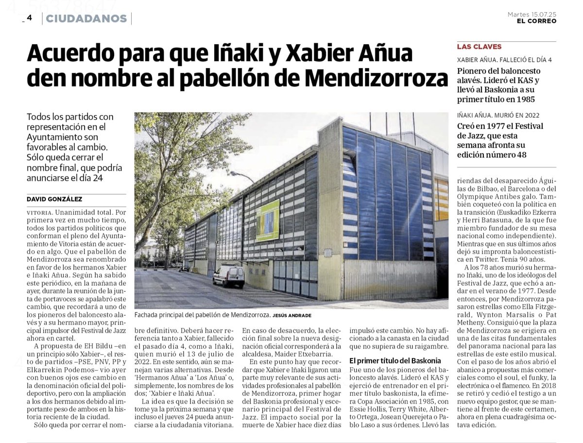 Una vez más. 
Acuerdos que no se cumplen. 
<a href="/javieranua/">Xabier Añua</a>
#vitoriagasteiz 
#baloncesto