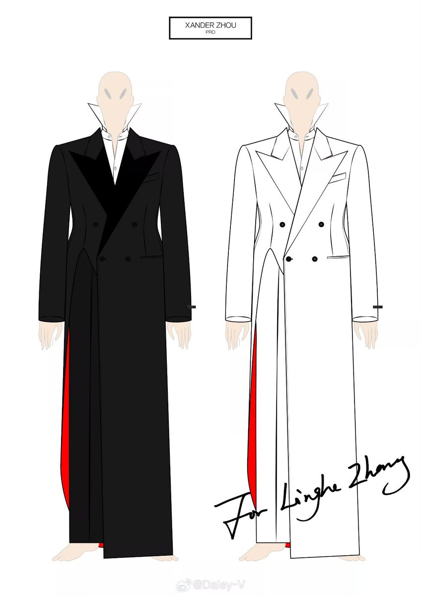 zhanglinghe in a specially customized coat by Xander Zhou Pro for