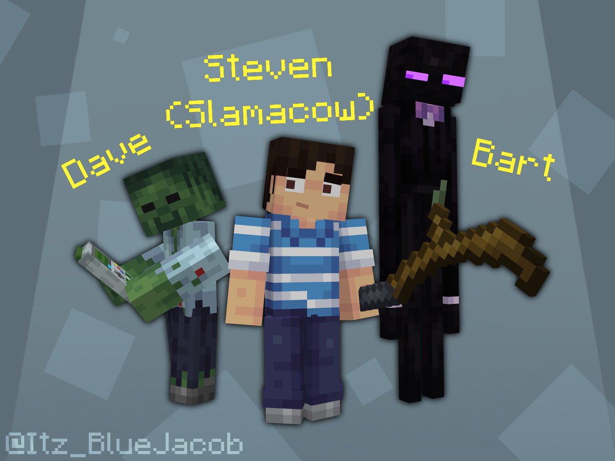 Itz_BlueJacob's tweet image. [🟩] Who here remembers Slamacow?

#Minecraft #Blockbench #LowPoly #Pixelart #Slamacow