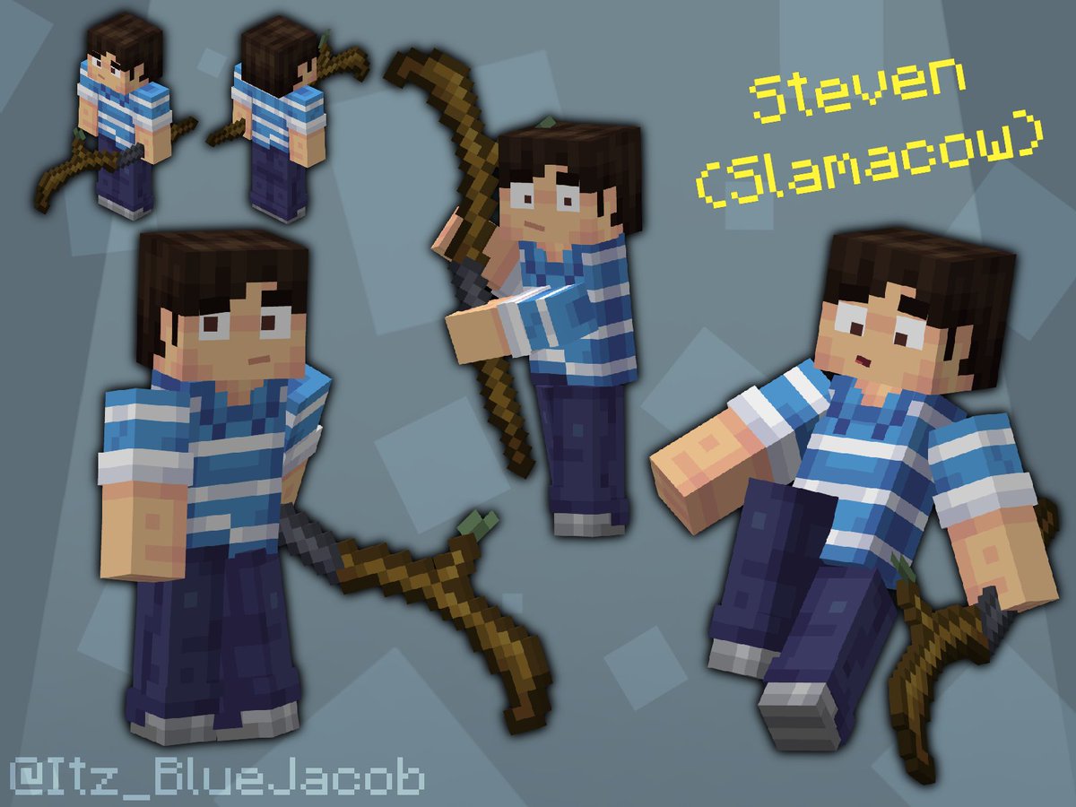 Itz_BlueJacob's tweet image. [🟩] Who here remembers Slamacow?

#Minecraft #Blockbench #LowPoly #Pixelart #Slamacow