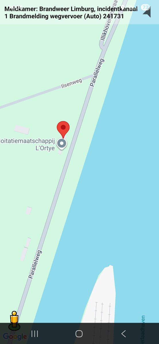 Brandmelding wegvervoer - Inzet Politie, Ambulance, Brandweer