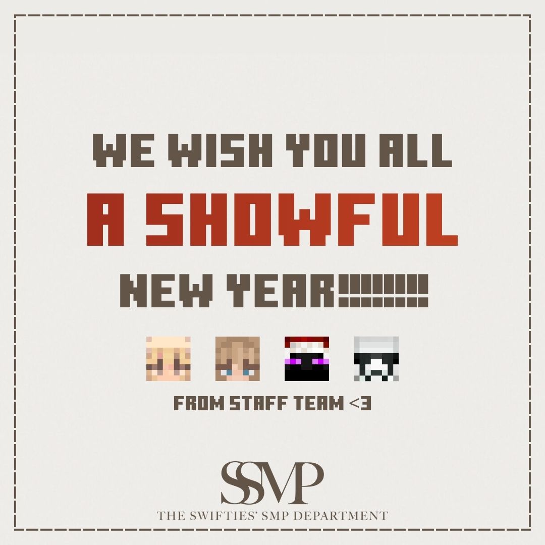 Swifties_SMP's tweet photo. happy new year from the swifties smp staff 🩶 https://t.co/i2T7K1nUUa