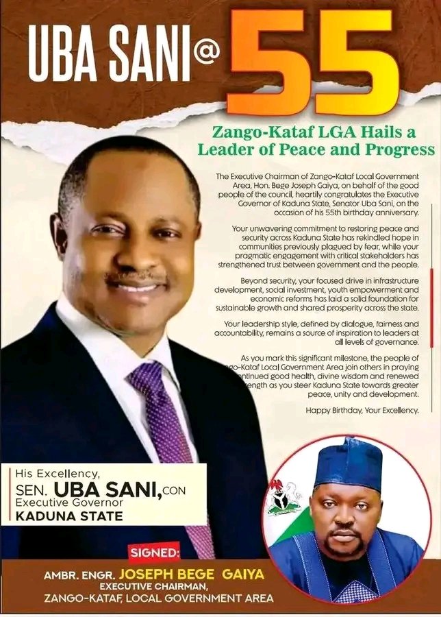 Happy birthday your Excellency Governor <a href="/ubasanius/">Senator Uba Sani</a>