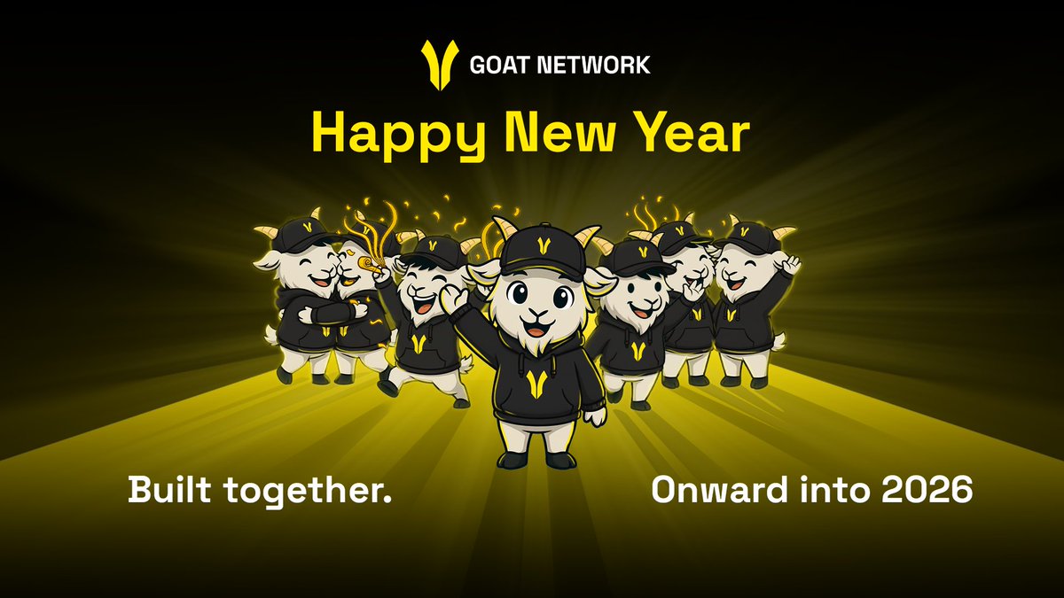 Happy New Year from the GOAT herd.

Thank you to everyone who believed in us, contributed along the way, and stayed patient through the journey.

Wishing you a new year filled with steady progress, shared wins, and real growth.