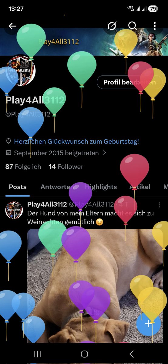 Ich hab hier das 1. mal Luftballons^^