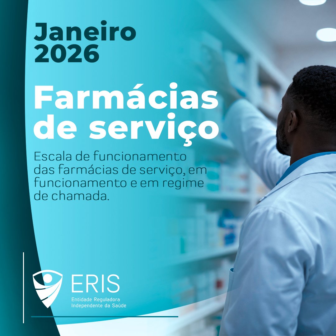 Escala das farmácias de serviço: janeiro de 2026.
Confira em: eris.cv/index.php/noti…
#ERIS #SetorFarmacêutico #Regulação #FarmáciaServiço #Janeiro2026