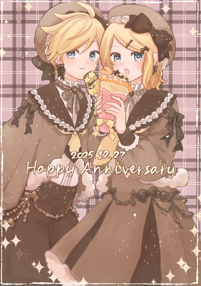 大遅刻申し訳ない…！18周年おめでとう🎉
#鏡音誕生祭2025 
#鏡音リン・レン誕生祭2025