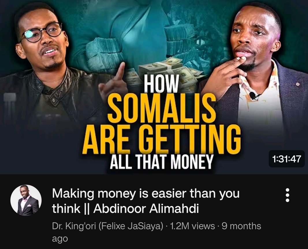 Manuhtm1's tweet image. I checked King'ori interviewing this guy...the whole 90minutes King'ori insisted on " Where are Somalis getting these monies from"
And bro would be like, "we Somalis know how to live like a community. Mmoja akiomoka whole family sorted."
Stfu,,,aliomoka aje uyo mmoja.