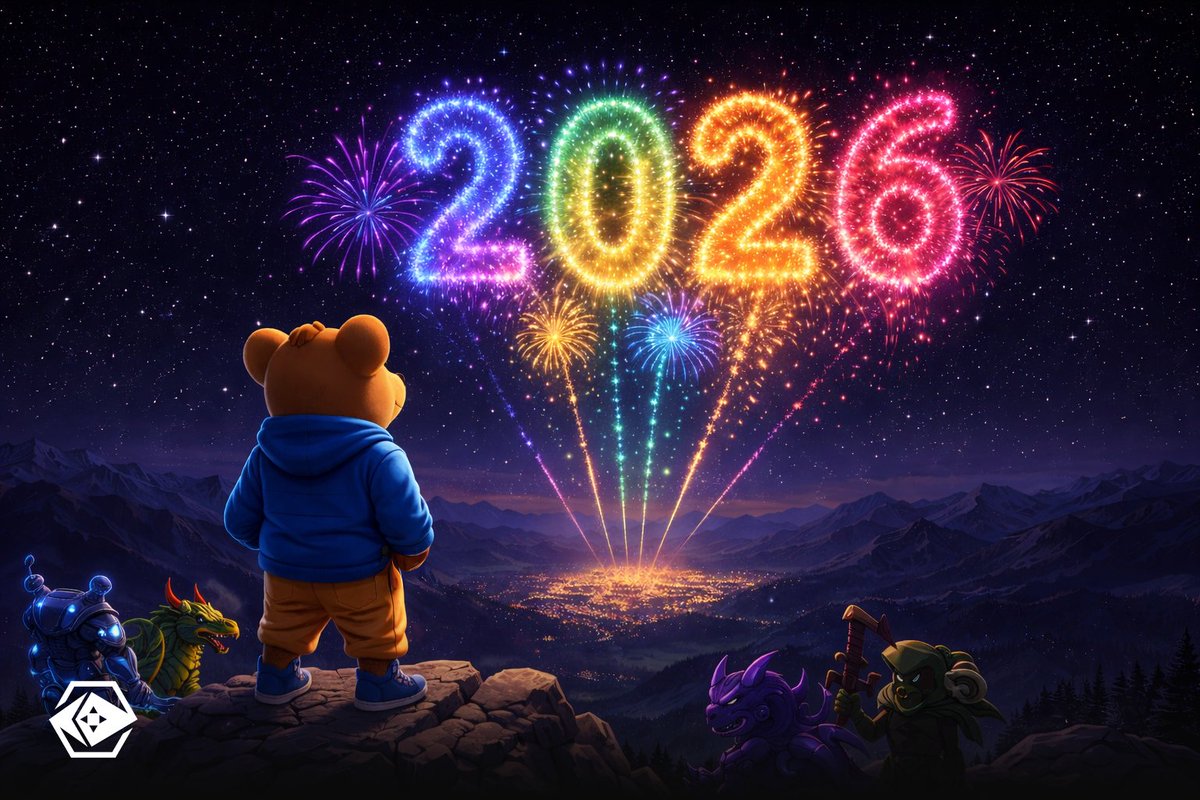 PlayToEarn's tweet image. Happy New Year, gamers! 🎇✨

We're entering 2026 super bullish on crypto gaming. Sure, there've been failures, but the wins have been massive and will keep getting bigger.

Shoutout to every builder, player, and supporter grinding to move this space forward. Cheers! 🎉