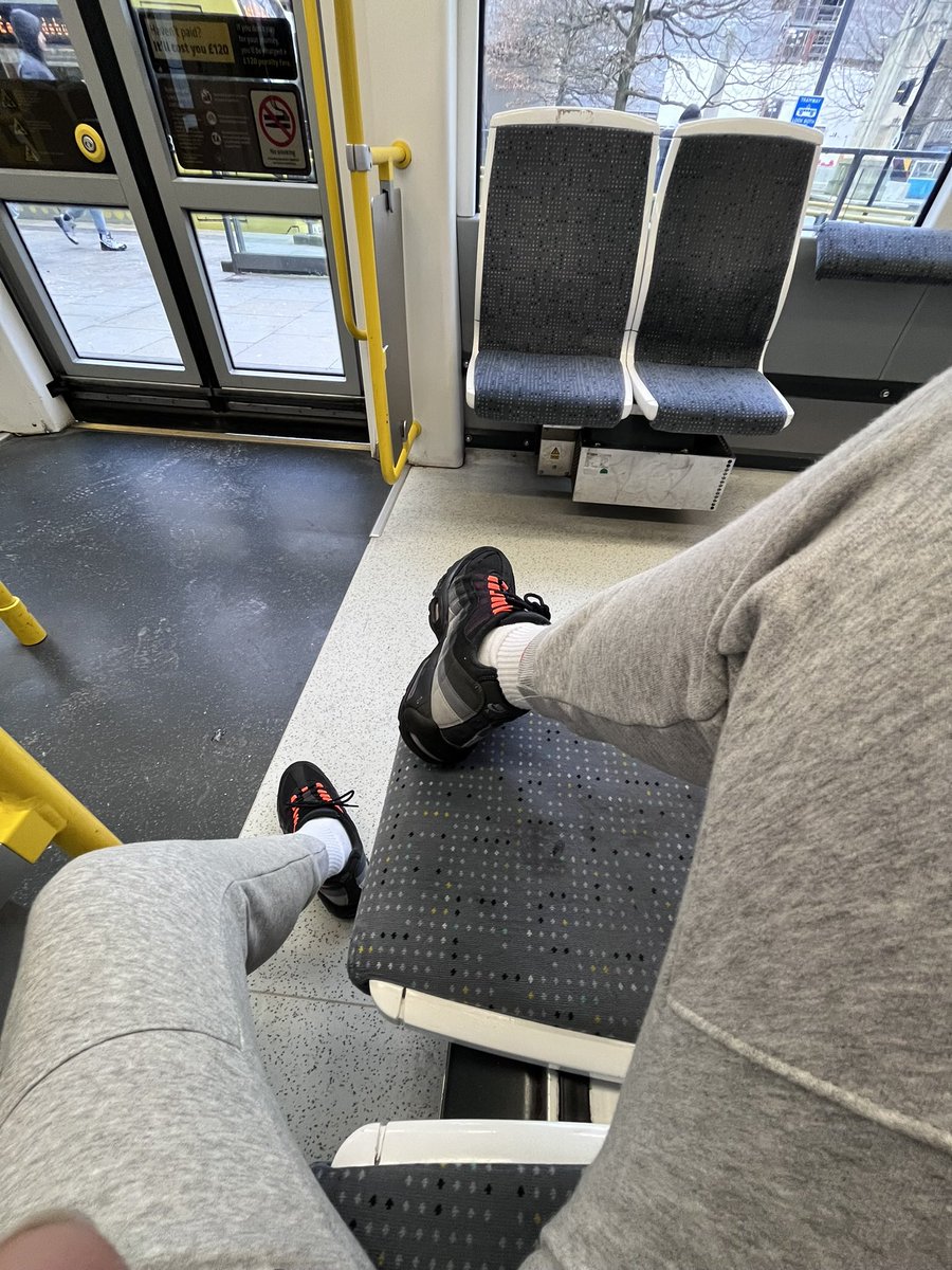 Chillin out on the tram