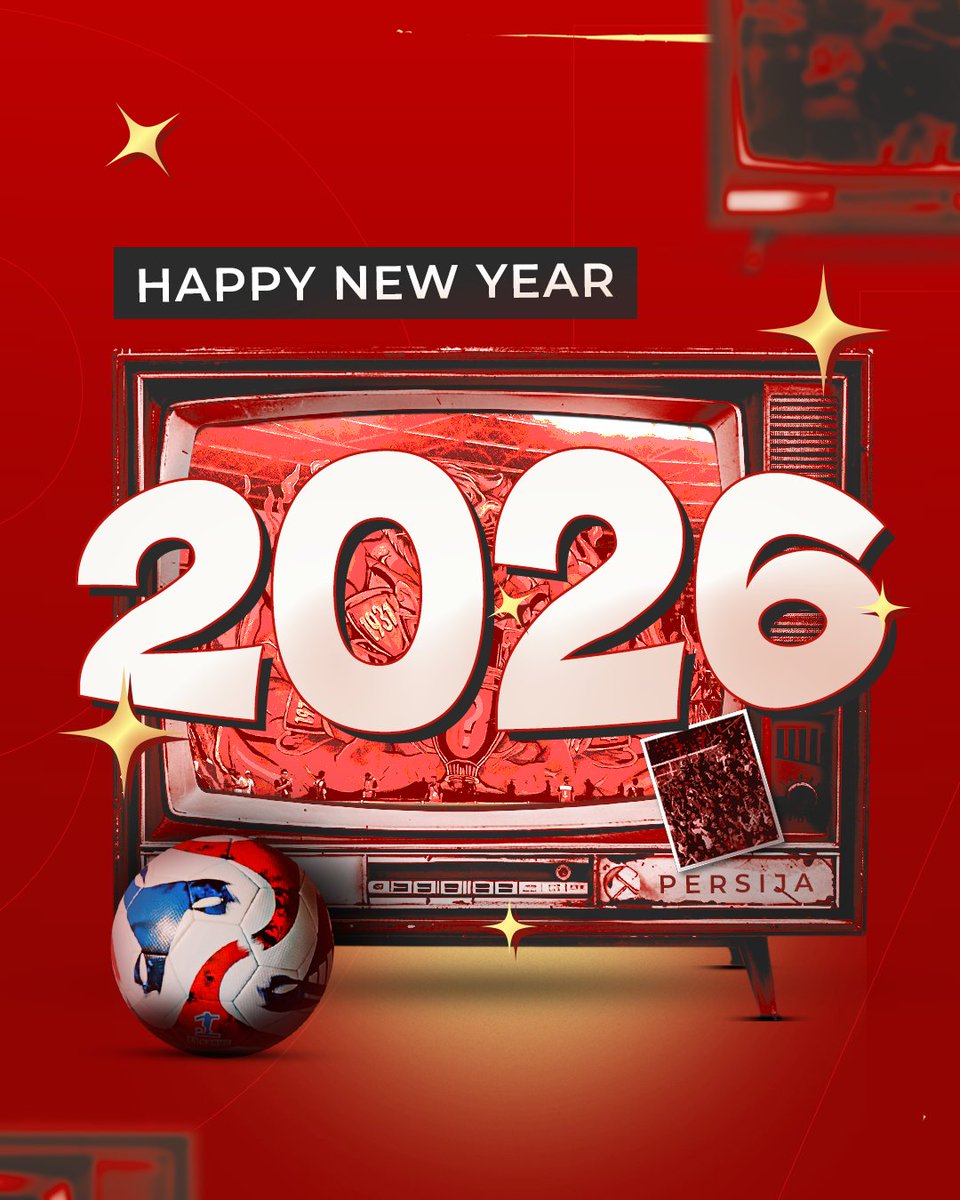 Persija_Jkt's tweet photo. Tahun baru, semangat baru. Ayo kita berikan yang terbaik di tahun 2026 ini, Jak! 🎉🔥

#Persija https://t.co/gCuFH6Luv8