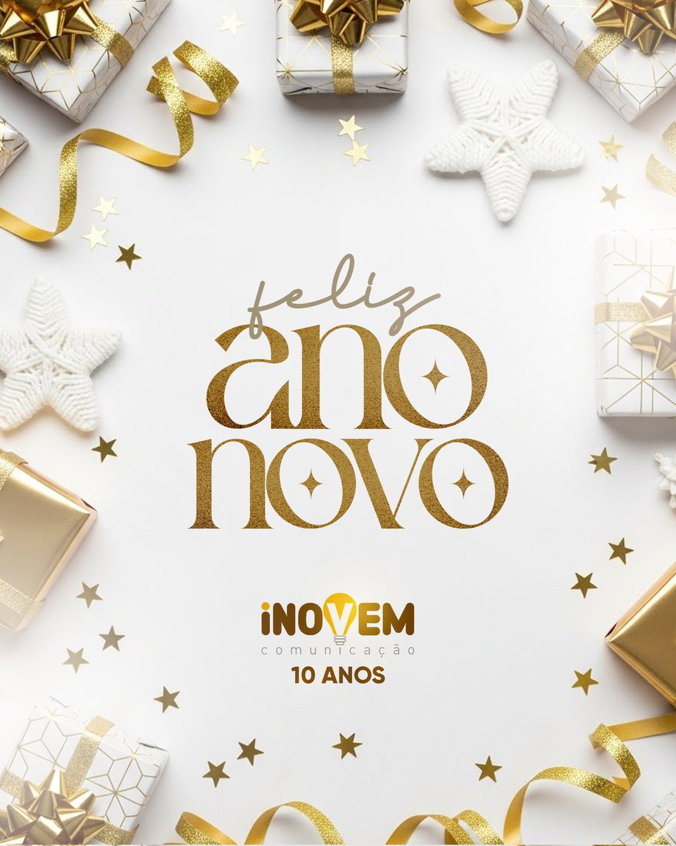 Feliz Ano Novo!!! 

Nesta virada de 2025 para 2026, um momento especial na Inovem Comunicação. Completamos 10 anos de história.

Agradecemos a todos que fizeram parte em cada momento de nossa existência. Somos gratos pela confiança e pela parceria em nosso trabalho.