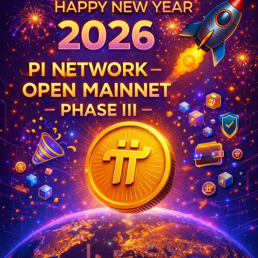 🚀✨ HAPPY NEW YEAR 2026! ✨🚀
🎉 A historic moment for the #PiNetwork community!
🔥 OPEN MAINNET – PHASE III is here, marking a new era of global connectivity, real utility, and Web3 growth 🌍
🪙 Pi Network is moving forward with:
✅ Open ecosystem
✅ External wallet &amp; app