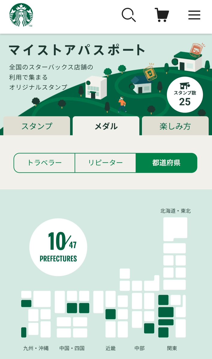 11月からスタバのマイストアパスポートを開始して、2ヶ月でスタンプ25