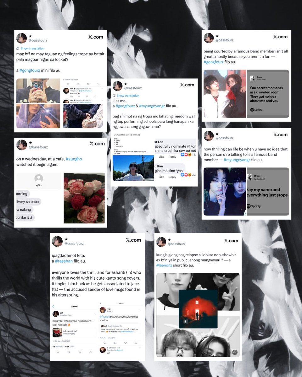 bassfourzz's tweet image. 𐙚⋆°｡⋆♡ 2025 au wrapped !
                 — 7 finished aus.

i hope i got to touch your heart w/o actually holding it. from here and to many more, my heart will always go out to all of you. see you again in 2026! let’s meet through many more threads of love and hope &amp;lt;3