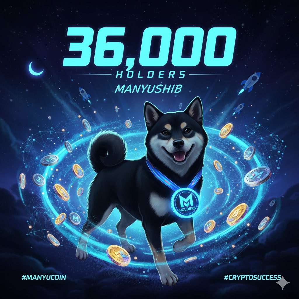 🎉 HUGE Milestone Achieved! 🎉
The $MANYU family just hit 36,000 holders! This incredible growth is all thanks to our amazing, vibrant community. Together, we are building something special.
To the moon, Manyu Army! 🚀🐶
LFG! 💎
#ManyuCoin #CryptoCommunity #36KHodlers #ToTheMoon
