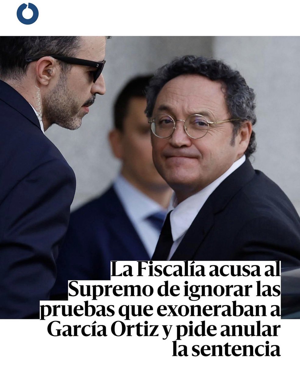 judit_sinhache's tweet image. La teniente fiscal solicita ANULAR la CONDENA al FGE, acusa al Supremo de ignorar pruebas clave que exoneraban a García Ortiz, sugiriendo irregularidades en el proceso

Denuncia que la SENTENCIA VULNERA DERECHOS  FUNDAMENTALES y SEÑALA que el tribunal creó un DELITO INVENTADO al…