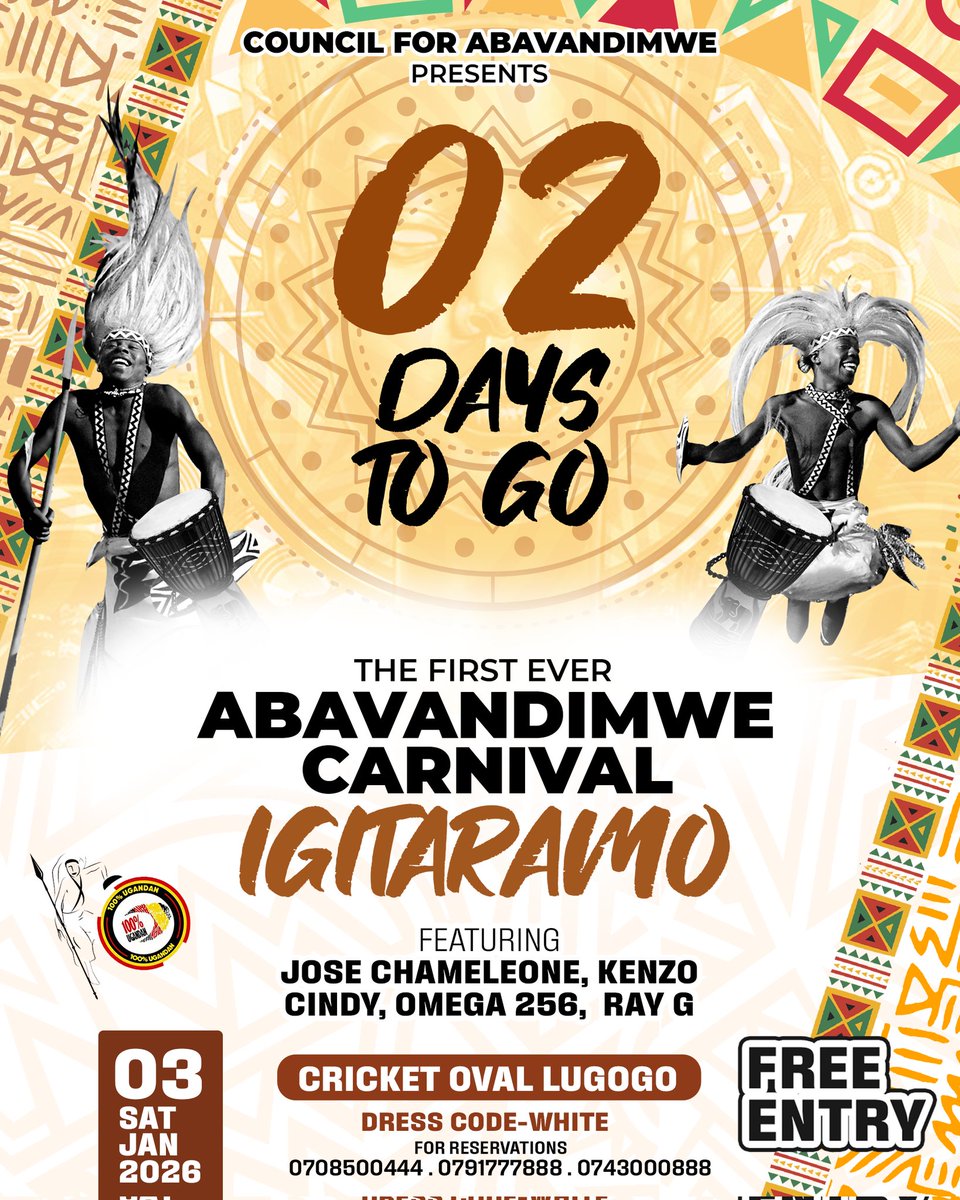 FrankGashumba's tweet photo. The first ever Abavandimwe Carnival-igitaramo 
Cricket Oval-Lugogo 
3rd January January https://t.co/kOG5SSpPS8