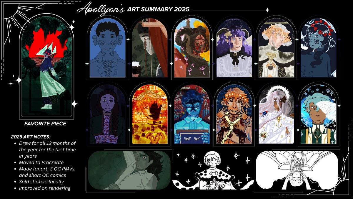 abyssinvocation's tweet image. first ever art recap i've done! 2025 has been my best year artwise &amp;lt;3 hoping 2026 will be a good art year too!
#artrecap2025 #artsummary2025 #artrecap #artsummary