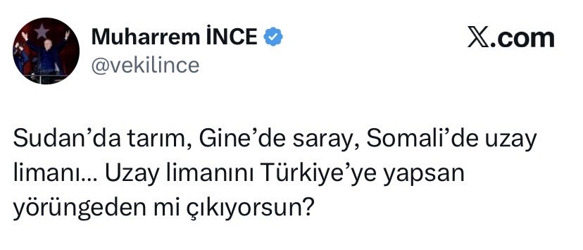 Muharrem İnce öğretmendir bu arada.. Diyeceklerim bu kadar.