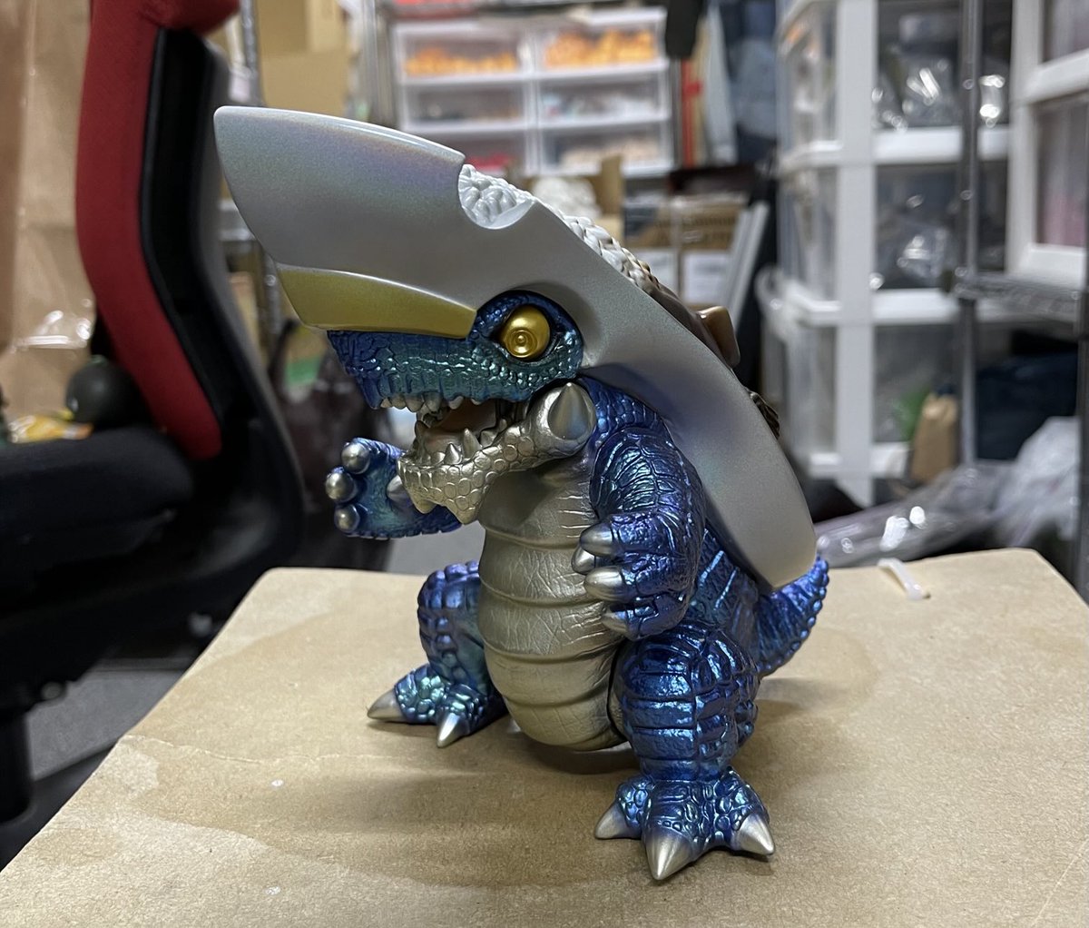 yama823's tweet image. グリーンからブルーへグラデ
#カレゴン #ソフビ #sofbi #kawaii #sofvi #カレー #怪獣