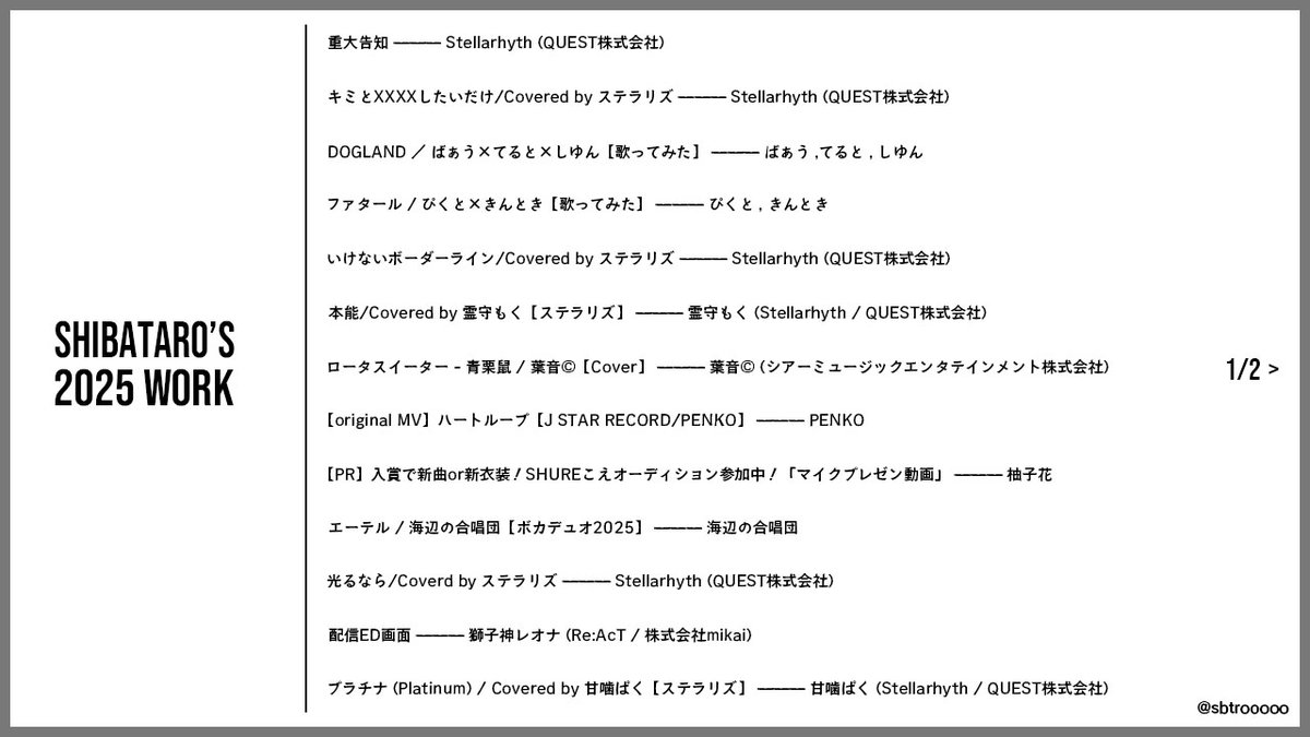 しばたろー しばたろ (@sbtrooooo) / Posts / X