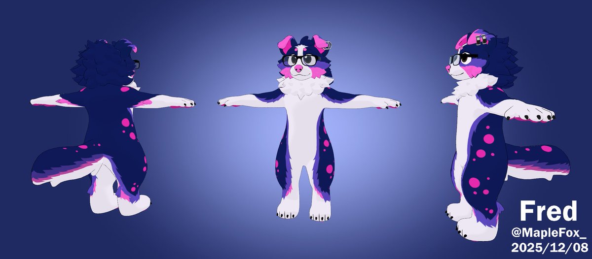 MapleFox_'s tweet photo. Another Comm For: @FeddyIsAngy 💜!!
Thank you!!

#furry #kemono #SoapDog #unity3d #maplefox #VRChat #vrc #vrchatavatar https://t.co/Gf9hszfstl