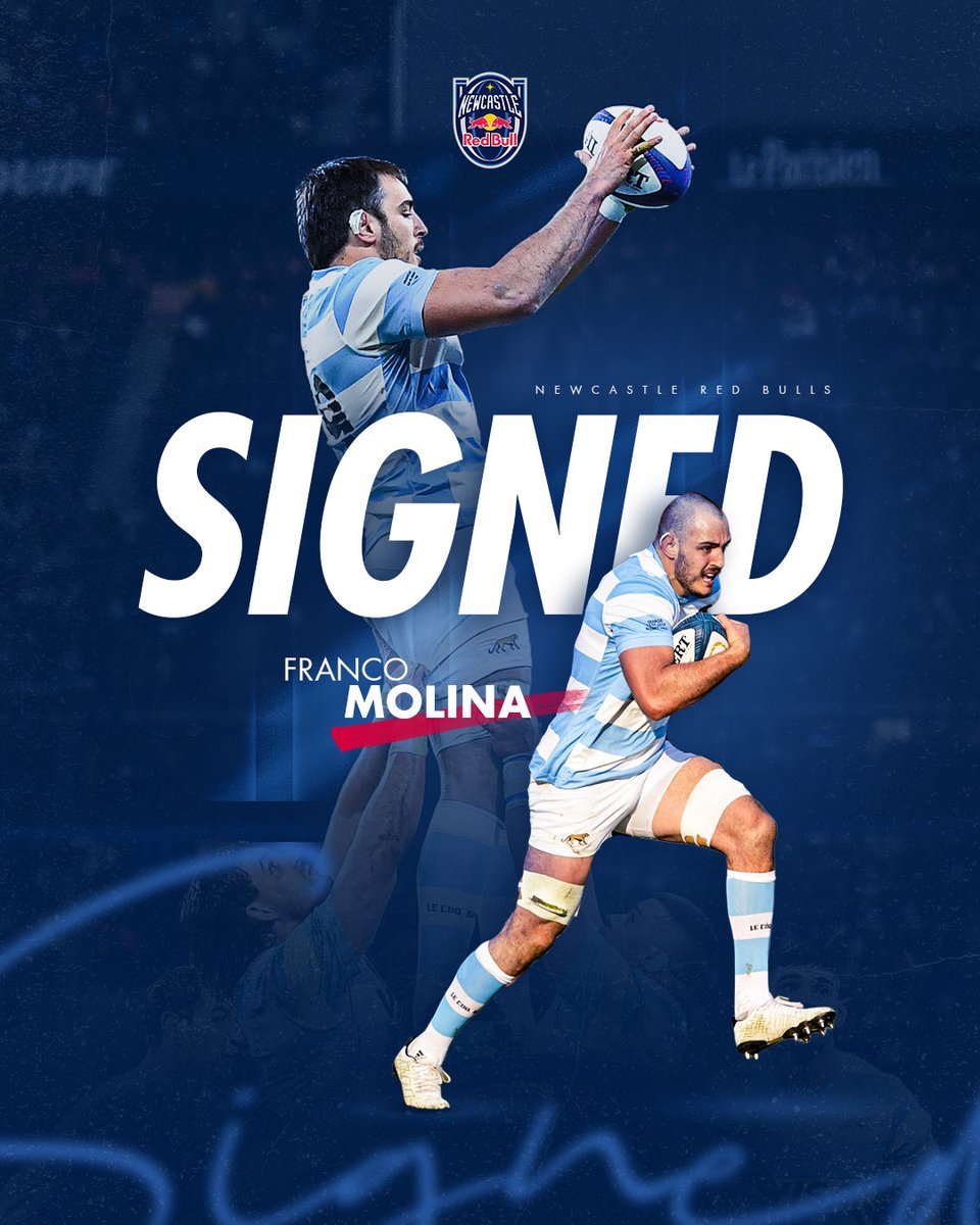 #Rugby #PremRugby 🏴󠁧󠁢󠁥󠁮󠁧󠁿

FRANCO MOLINA es nuevo jugador de NEWCASTLE

Luego de jugar el primer semestre 2026 #SuperRugbyPacific con Western Force 🇦🇺, regresa a Inglaterra para la próxima temporada 

✍🏻El “Lungo” firmó con el club inglés de moda por dos temporadas 

🐂Además del