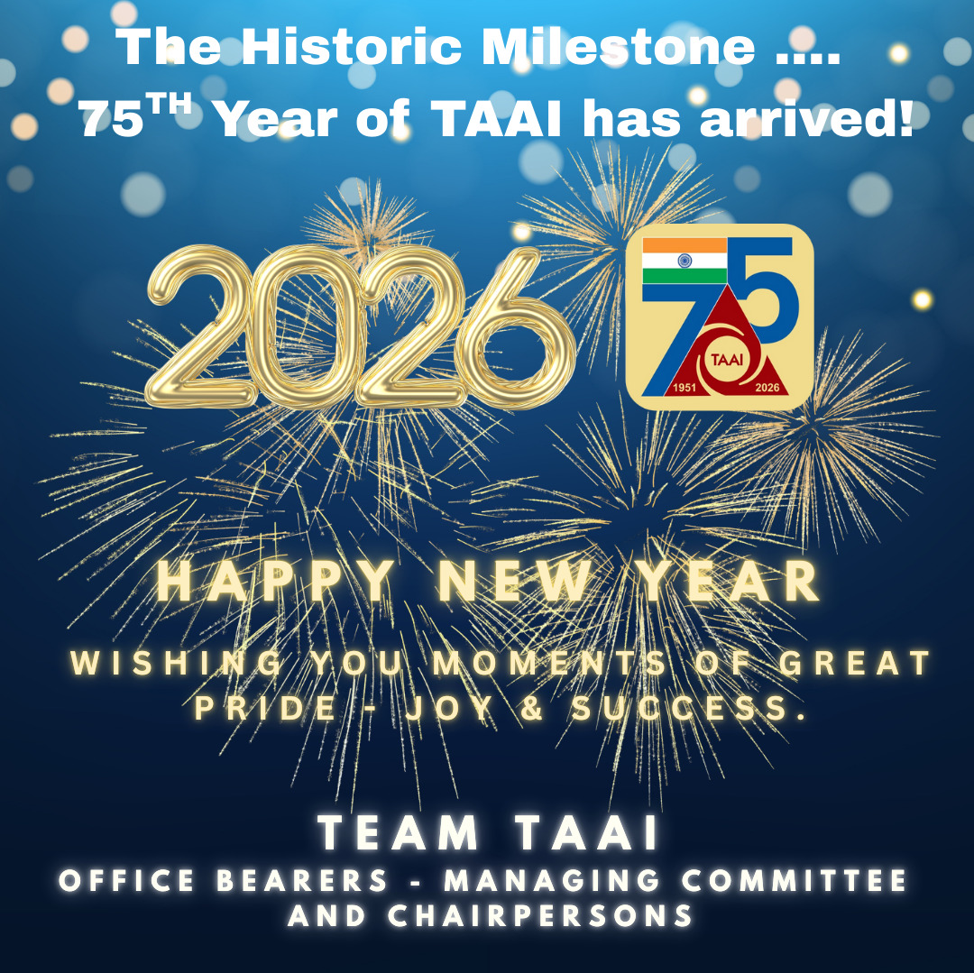 ✨ A Historic Milestone Begins! ✨

Happy New Year 2026!
Warm wishes from Team TAAI
Office Bearers • Managing Committee • Chairpersons

#HappyNewYear2026 #TAAI75 #75YearsOfTAAI #TAAILegacy #HistoricMilestone #TravelIndustryIndia #TourismLeadership #PrideJoySuccess