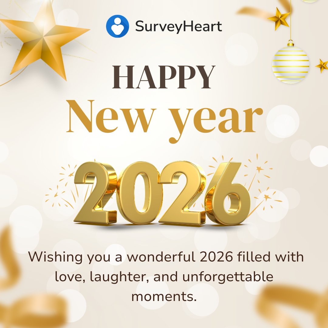 surveyheartapp's tweet image. Happy New Year 🎆
Make 2026 the year of better insights and smarter decisions 📊

Start with SurveyHeart
👉 surveyheart.com

#HappyNewYear #SurveyHeart #CustomerInsights