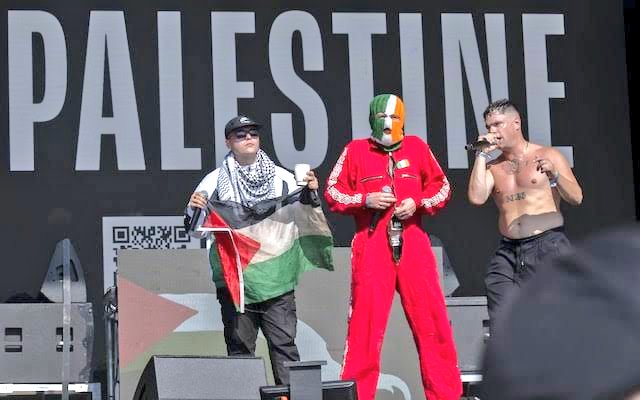 Kahlissee's tweet image. Statement from Kneecap:

"Having murdered EVERY journalist in Gaza, and many of their families.

Having banned ANY international journalist from entering.

Having destroyed almost every structure in Gaza and even laughing as they blew up water treatment facilities and cancer…