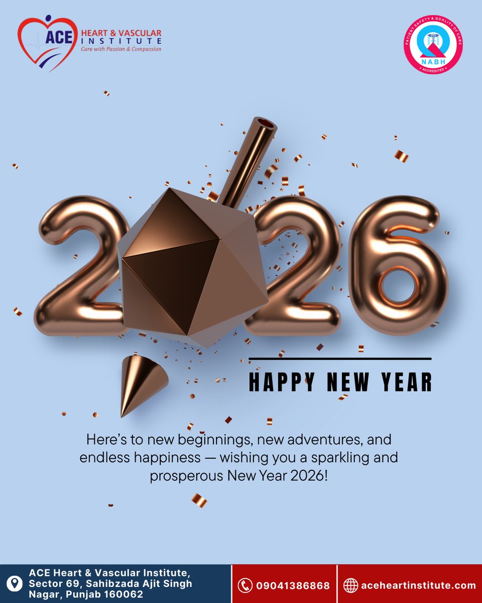 ACE_DrPuneet's tweet photo. 🎉 𝗦𝘁𝗲𝗽𝗽𝗶𝗻𝗴 𝗶𝗻𝘁𝗼 𝟮𝟬𝟮𝟲 𝘄𝗶𝘁𝗵 𝗵𝗼𝗽𝗲, 𝗵𝗲𝗮𝗹𝘁𝗵 &amp; 𝗻𝗲𝘄 𝗽𝗼𝘀𝘀𝗶𝗯𝗶𝗹𝗶𝘁𝗶𝗲𝘀! ✨

As we welcome 𝗛𝗮𝗽𝗽𝘆 𝗡𝗲𝘄 𝗬𝗲𝗮𝗿 𝟮𝟬𝟮𝟲, here’s to fresh beginnings, new adventures, and happiness that lasts all year long. https://t.co/fOo0ezUEez