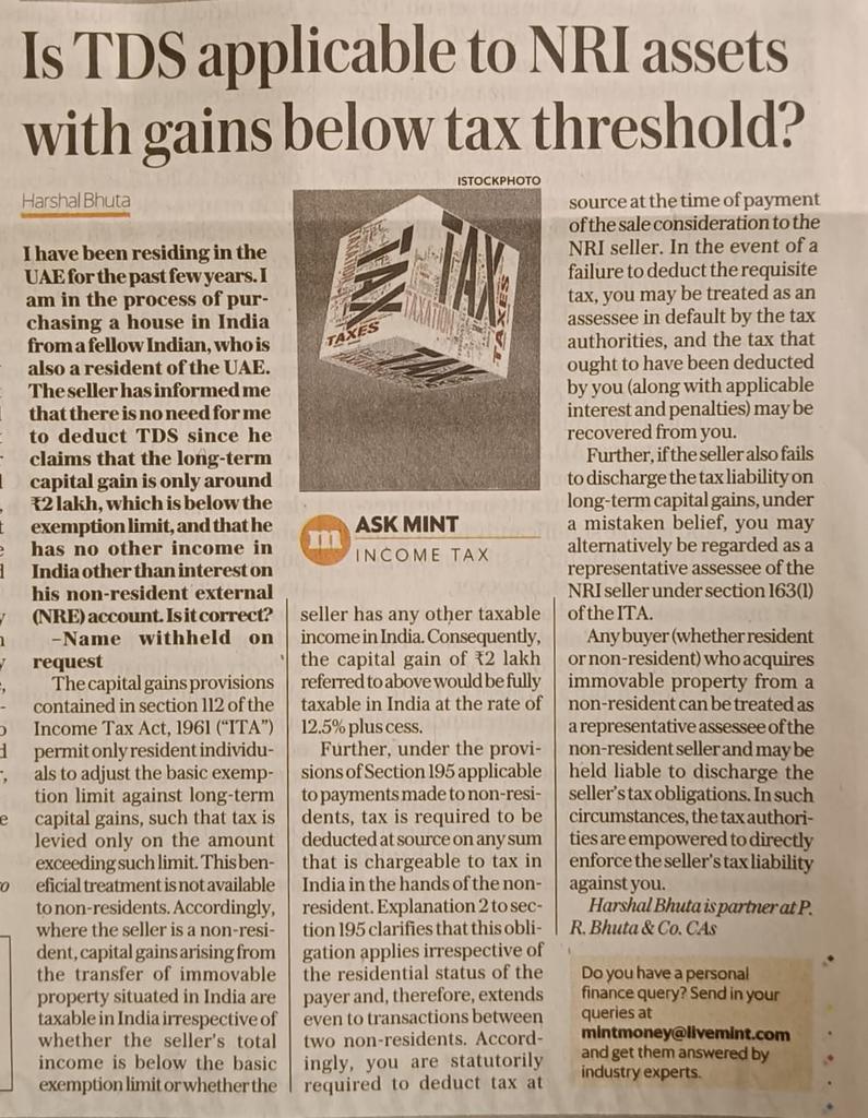 Is TDS applicable to NRI?