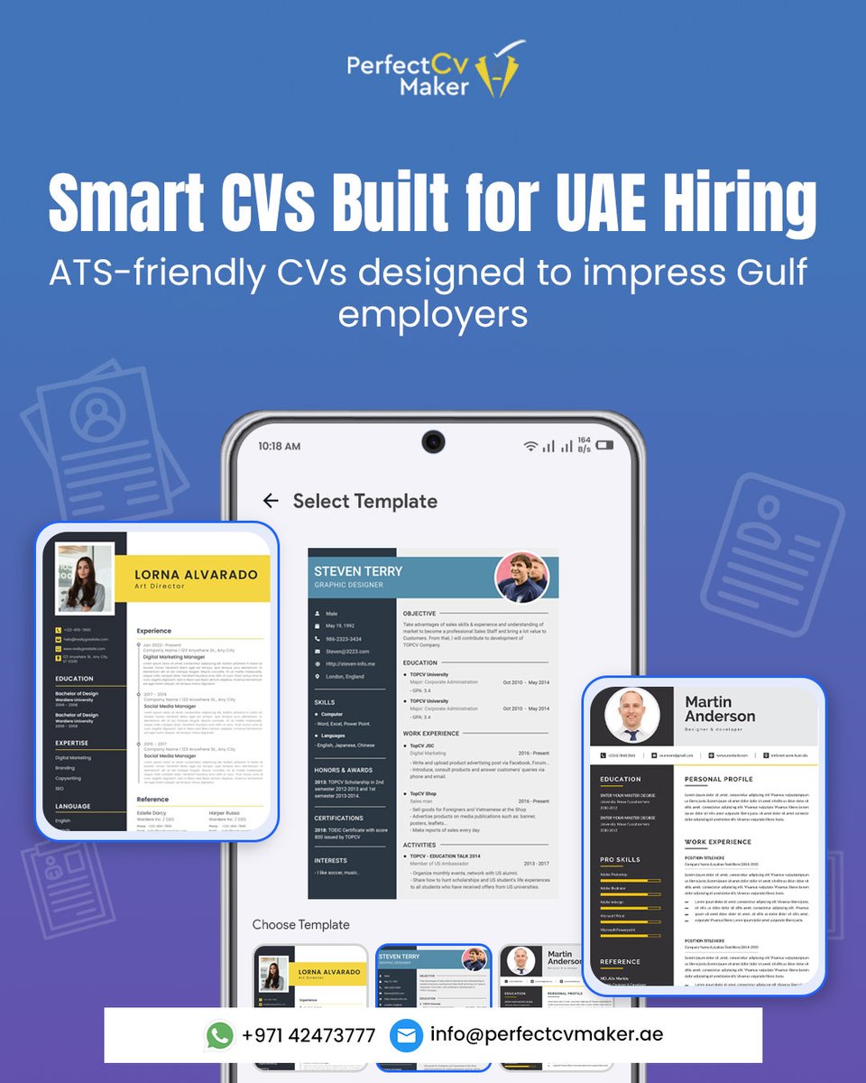 PerfectCVMaker's tweet photo. Perfect CV Maker Offers ATS Friendly CVs Designed To Impress Gulf Employers To Help You Stand Out In The Competitive UAE Market Effortlessly! 📄

Visit Now: https://t.co/sRL9U9YIva

#DubaiJobs #ResumeWriting #CareerGrowth #GulfHiring #ExplorePage #Trending #JobSearchUAE #UAEJobs https://t.co/pM9sGVDl5Y