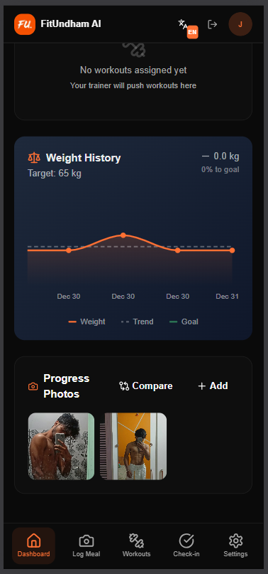 velofjay's tweet photo. Today, I worked on implementing progress slider for my fitness product - #FitUndham. 

I have few other feats to be implemented. cant wait to bring this live for y'all and looking forward for your feedback and experiences. 🙏

#BuildInPublic https://t.co/LrXa3fCPj1