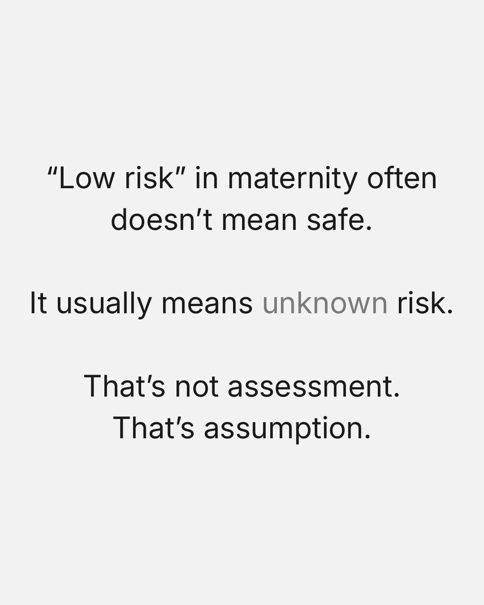 DadOfAubrey's tweet image. Are pregnancies really assessed for risk?  Or does the current system just use a screening tool?

Absence of evidence ≠ evidence of absence 

#maternitysafety #screeningtool #riskassessment #lowrisk #unknownrisk  #absenceofevidence #evidenceofabsence @RCObsGyn @MidwivesRCM