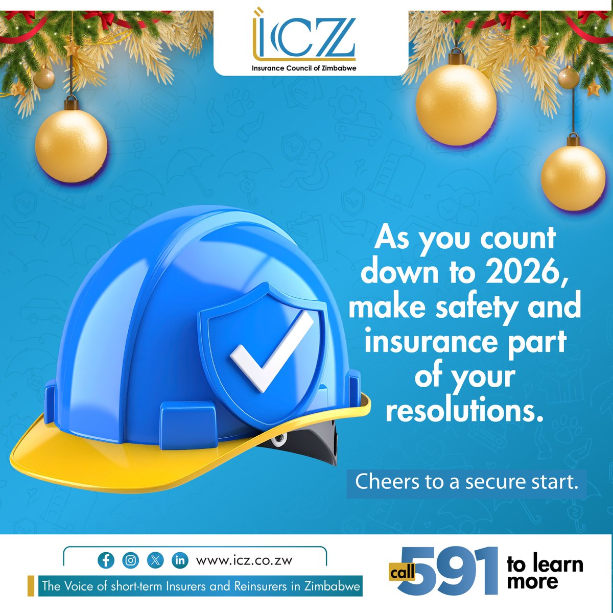 InsuranceZw's tweet image. 2026 resolutions — what are you committing to this year?
Start strong with safety, smart choices, and insurance that protects every journey.
Here’s to a safer, brighter year ahead! 
#SafetyFirstZW #InsuranceMatters #ICZ591