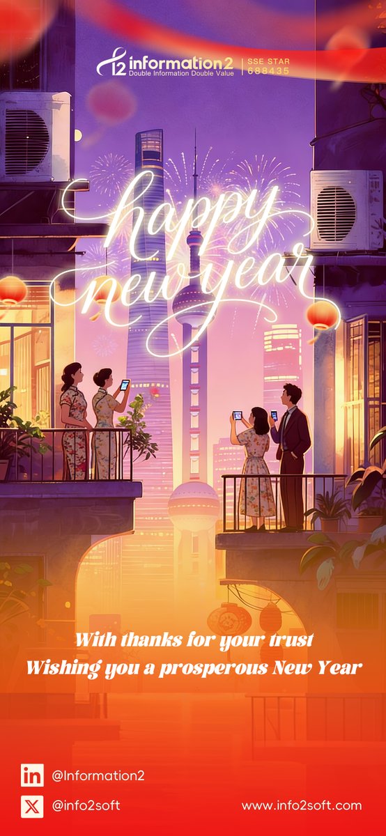 info2soft's tweet image. With thanks for your trust, we step into the New Year with confidence and optimism. 📷
Wishing you a prosperous year ahead. 📷