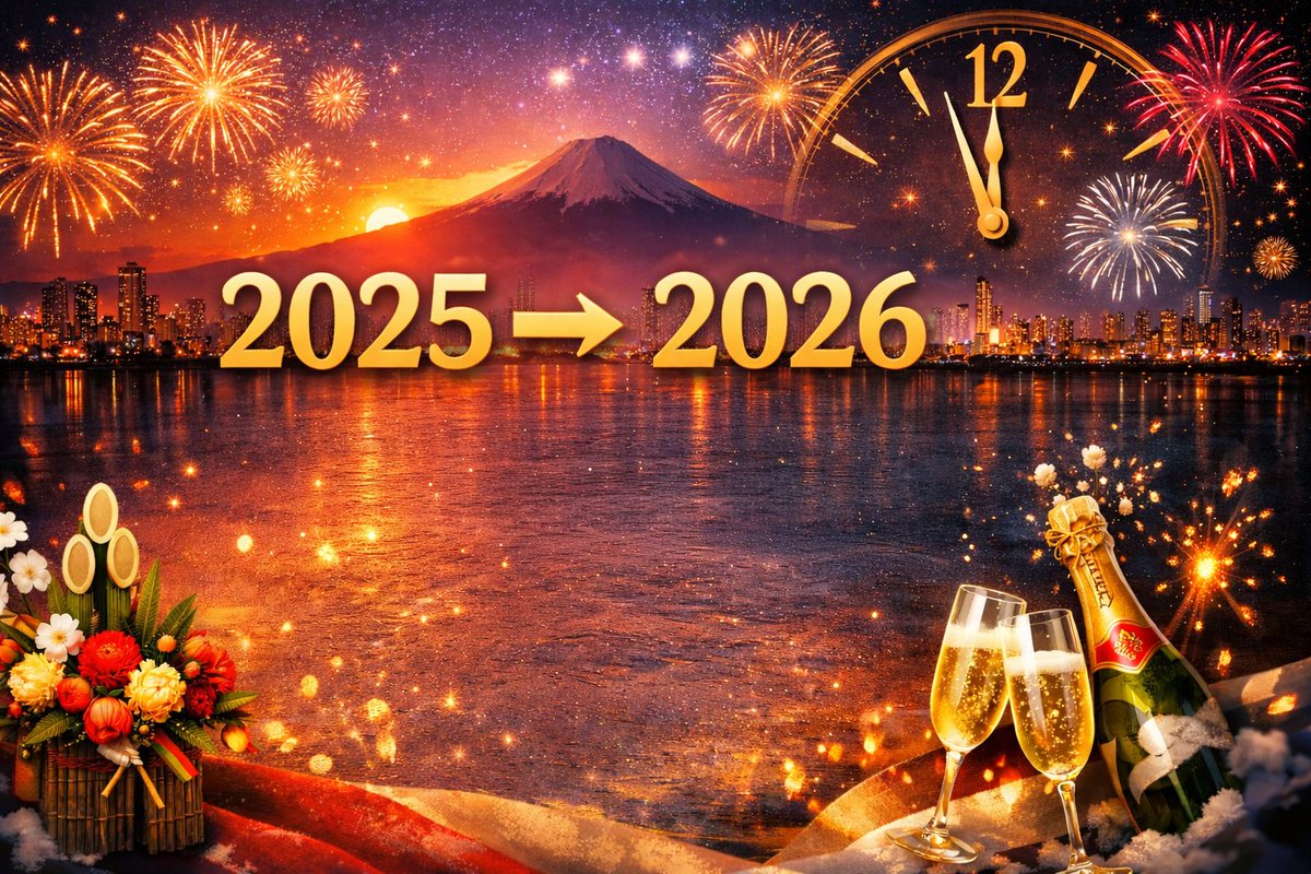 早いもので今年もあと数時間となりました。

非常に学ぶことの多かった2025年も、多くの方々のおかげで無事に作り続ける事が出来ました。

今年１年も本当にありがとうございます。
2026年もどうぞ宜しくお願い致します。