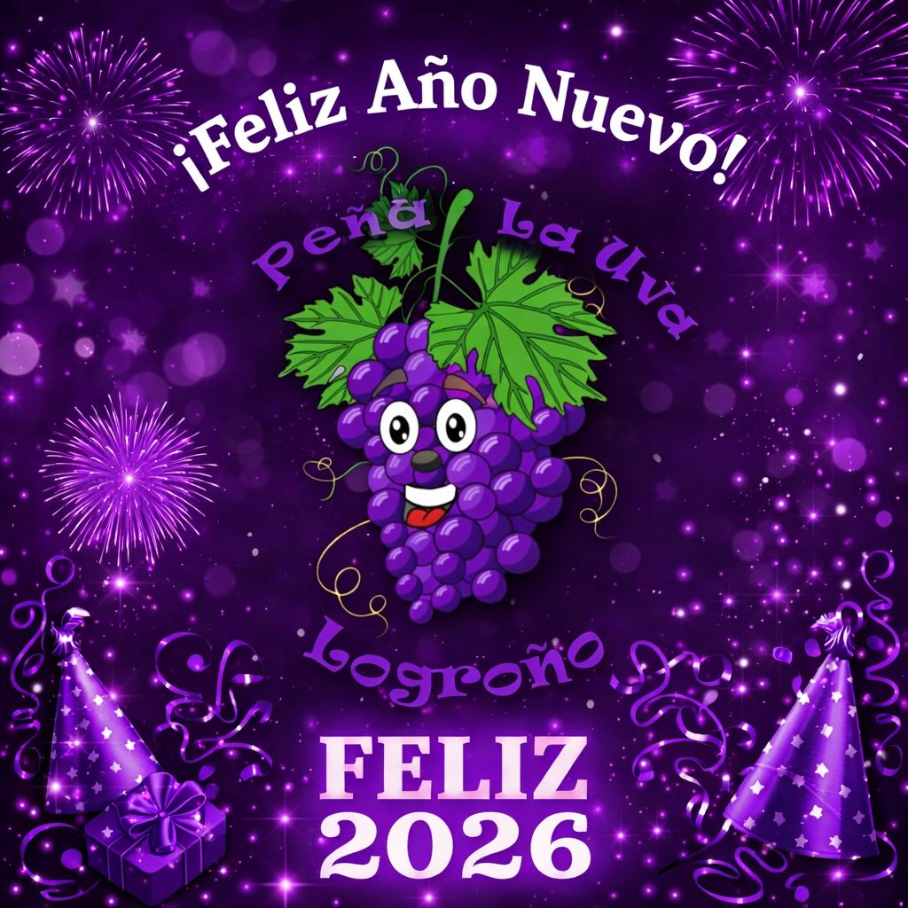 🥂💫 Desde la peña La Uva os deseamos un Feliz Año Nuevo lleno de salud, alegría y buenos momentos. 🍇🎉

Por un 2026 en el que volvamos a disfrutar juntos por la calles con nuestra Pacharanga!!

¡¡Feliz Año Nuevo!! 🎆🎇