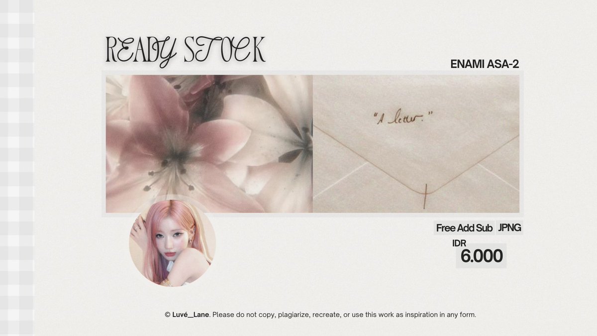 withinluve's tweet image. ㅤ️ 
Help repost? Thank you! 🤍 

Ready to be yours — 3 layout featuring Enami Asa. Priced at IDR 6.000. Free add sub.

DM me if you’re interested. Don’t forget to mention after! &amp;lt;3 #zonauang
ㅤ️